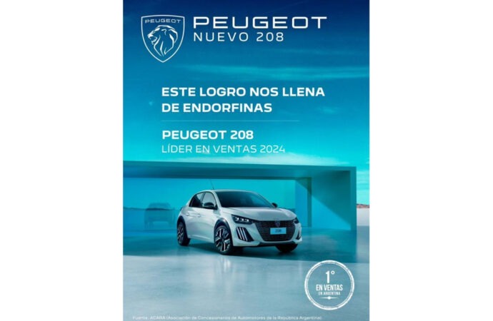 El Peugeot 208 fue el vehículo más vendido del mercado argentino en 2024